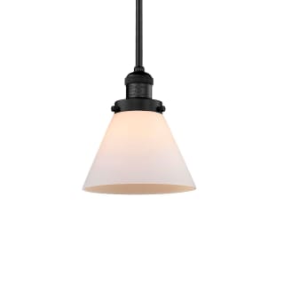 A thumbnail of the Innovations Lighting 201S Large Cone Matte Black / Matte White Cased