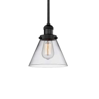 A thumbnail of the Innovations Lighting 201S Large Cone Matte Black / Clear