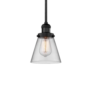 A thumbnail of the Innovations Lighting 201S Small Cone Matte Black / Clear