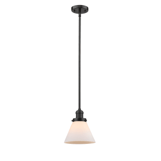 A thumbnail of the Innovations Lighting 201S Large Cone Oiled Rubbed Bronze / Matte White Cased