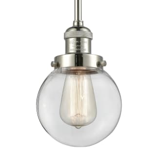 A thumbnail of the Innovations Lighting 201S-6 Beacon Polished Nickel / Clear