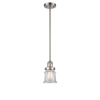 A thumbnail of the Innovations Lighting 201S Small Canton Brushed Satin Nickel / Clear