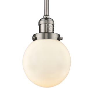 A thumbnail of the Innovations Lighting 201S-6 Beacon Brushed Satin Nickel / Matte White Cased