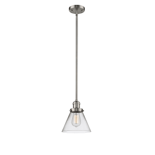 A thumbnail of the Innovations Lighting 201S Large Cone Brushed Satin Nickel / Clear