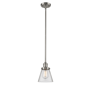 A thumbnail of the Innovations Lighting 201S Small Cone Brushed Satin Nickel / Clear