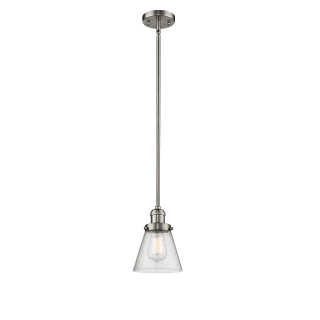 A thumbnail of the Innovations Lighting 201S Small Cone Brushed Satin Nickel / Seedy