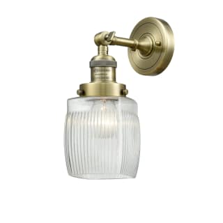 A thumbnail of the Innovations Lighting 203 Colton Antique Brass / Thick Clear Halophane