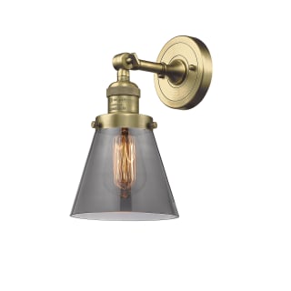 A thumbnail of the Innovations Lighting 203 Small Cone Antique Brass / Plated Smoke