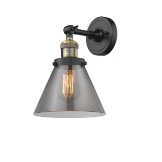 A thumbnail of the Innovations Lighting 203 Large Cone Black Antique Brass / Smoked