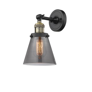 A thumbnail of the Innovations Lighting 203 Small Cone Black Antique Brass / Smoked