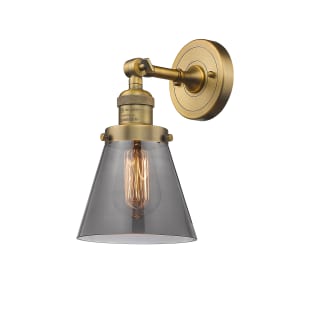 A thumbnail of the Innovations Lighting 203 Small Cone Brushed Brass / Smoked