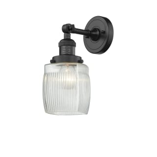 A thumbnail of the Innovations Lighting 203 Colton Matte Black / Clear Halophane