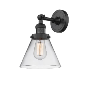 A thumbnail of the Innovations Lighting 203 Large Cone Matte Black / Clear