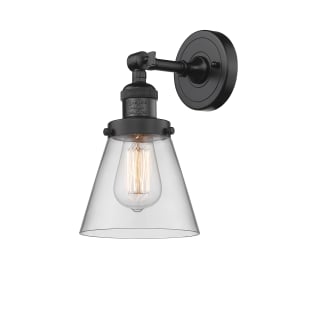 A thumbnail of the Innovations Lighting 203 Small Cone Oiled Rubbed Bronze / Clear