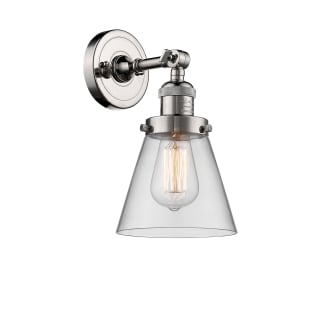 A thumbnail of the Innovations Lighting 203 Small Cone Polished Nickel / Clear