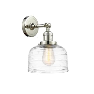 A thumbnail of the Innovations Lighting 203-12-8 Bell Sconce Polished Nickel / Clear Deco Swirl