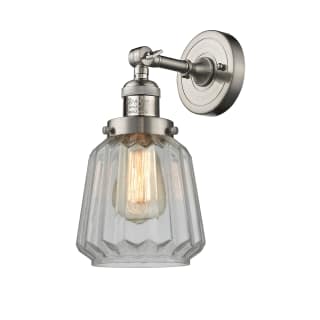 A thumbnail of the Innovations Lighting 203 Chatham Satin Brushed Nickel / Clear Fluted