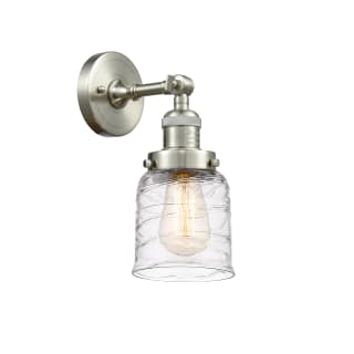 A thumbnail of the Innovations Lighting 203-10-5 Bell Sconce Brushed Satin Nickel / Deco Swirl