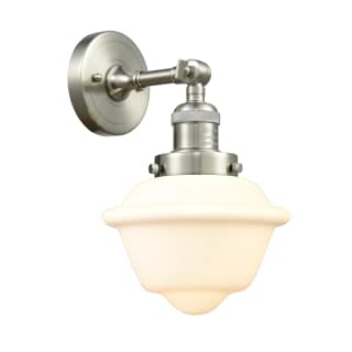 A thumbnail of the Innovations Lighting 203 Small Oxford Brushed Satin Nickel / Matte White