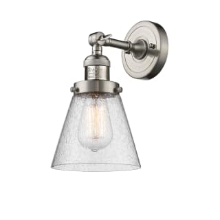 A thumbnail of the Innovations Lighting 203 Small Cone Satin Brushed Nickel / Seedy