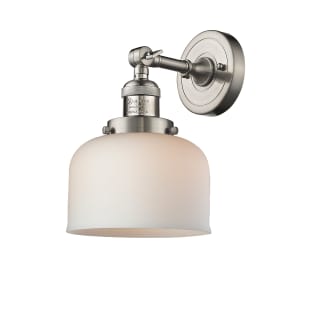 A thumbnail of the Innovations Lighting 203 Large Bell Satin Brushed Nickel / Matte White Cased
