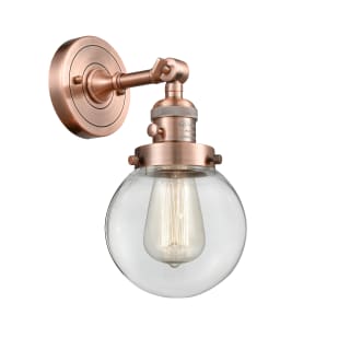 A thumbnail of the Innovations Lighting 203SW-6 Beacon Antique Copper / Clear