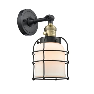 A thumbnail of the Innovations Lighting 203SW Small Bell Cage Black Antique Brass / Matte White Cased