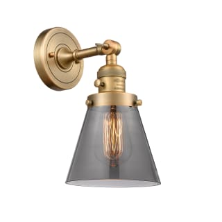 A thumbnail of the Innovations Lighting 203SW Small Cone Brushed Brass / Smoked