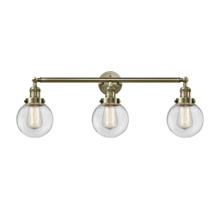 A thumbnail of the Innovations Lighting 205-S-6 Beacon Antique Brass / Clear