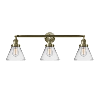 A thumbnail of the Innovations Lighting 205-S Large Cone Antique Brass / Clear