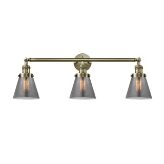 A thumbnail of the Innovations Lighting 205-S Small Cone Antique Brass / Plated Smoke