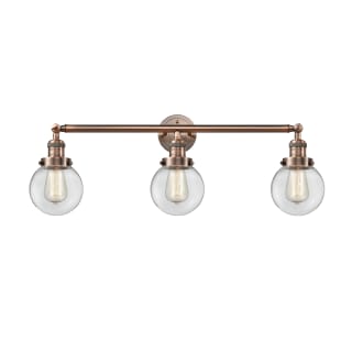 A thumbnail of the Innovations Lighting 205-S-6 Beacon Antique Copper / Clear