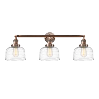 A thumbnail of the Innovations Lighting 205-11-32 Bell Vanity Antique Copper / Clear Deco Swirl
