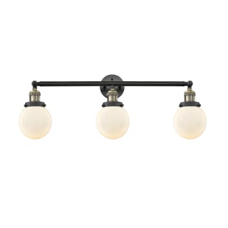 A thumbnail of the Innovations Lighting 205-S-6 Beacon Black Antique Brass / Matte White