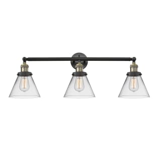 A thumbnail of the Innovations Lighting 205-S Large Cone Black Antique Brass / Clear