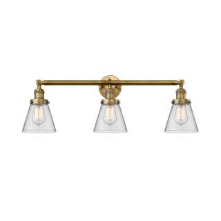 A thumbnail of the Innovations Lighting 205-S Small Cone Brushed Brass / Clear