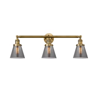 A thumbnail of the Innovations Lighting 205-S Small Cone Brushed Brass / Smoked