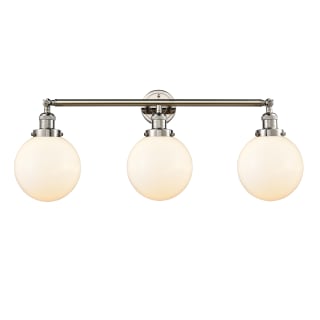 A thumbnail of the Innovations Lighting 205-S-8 Beacon Polished Nickel / Matte White