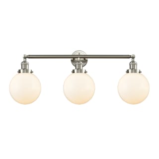 A thumbnail of the Innovations Lighting 205-S-8 Beacon Brushed Satin Nickel / Matte White