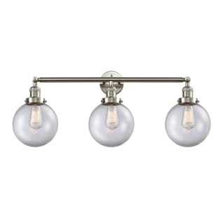 A thumbnail of the Innovations Lighting 205-S-8 Beacon Brushed Satin Nickel / Clear