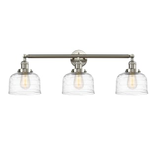 A thumbnail of the Innovations Lighting 205-11-32 Bell Vanity Brushed Satin Nickel / Clear Deco Swirl