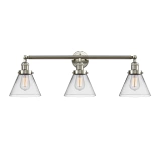 A thumbnail of the Innovations Lighting 205-S Large Cone Brushed Satin Nickel / Clear