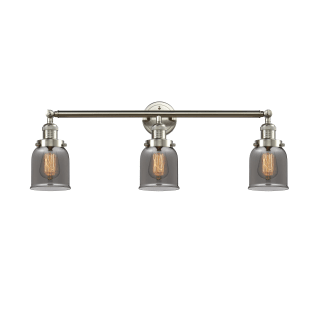 A thumbnail of the Innovations Lighting 205-S Small Bell Brushed Satin Nickel / Plated Smoked