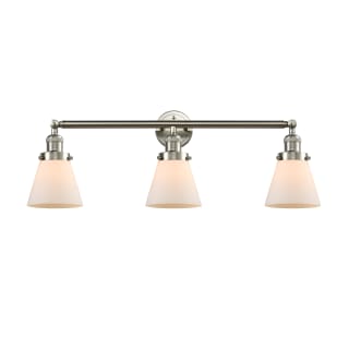 A thumbnail of the Innovations Lighting 205-S Small Cone Brushed Satin Nickel / Matte White