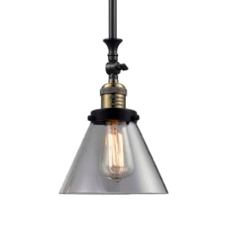 A thumbnail of the Innovations Lighting 206 Large Cone Black / Antique Brass / Clear
