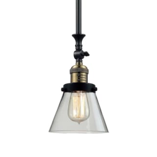 A thumbnail of the Innovations Lighting 206 Small Cone Black / Antique Brass / Clear