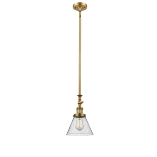 A thumbnail of the Innovations Lighting 206 Large Cone Brushed Brass / Seedy