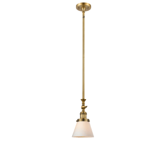 A thumbnail of the Innovations Lighting 206 Small Cone Brushed Brass / Matte White Cased