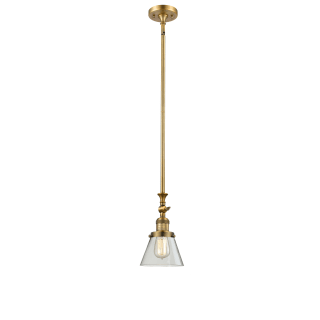 A thumbnail of the Innovations Lighting 206 Small Cone Brushed Brass / Clear