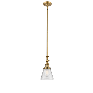 A thumbnail of the Innovations Lighting 206 Small Cone Brushed Brass / Seedy